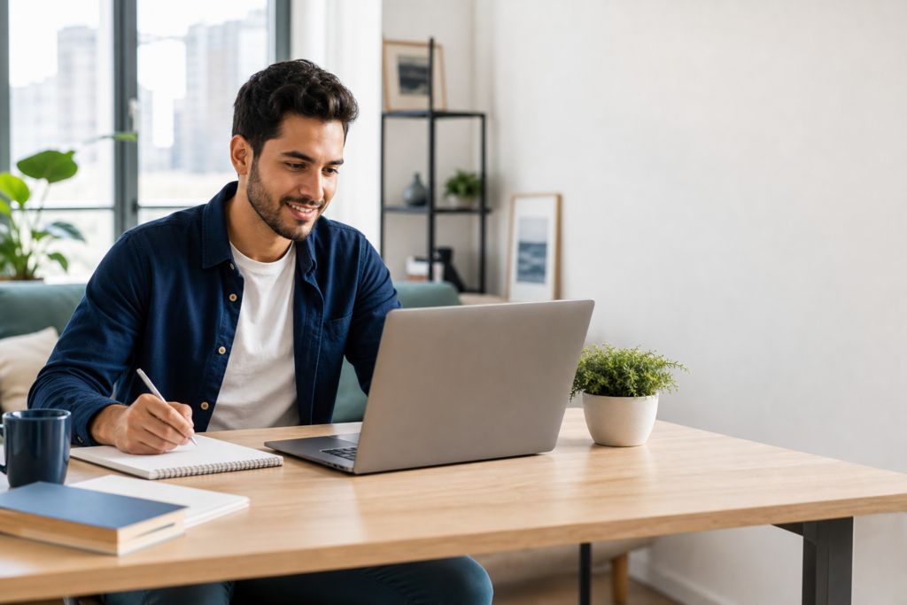 Young adult comparing health insurance options after turning 26